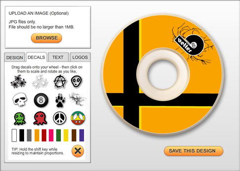Better Skateboarding Custom Wheel Designer